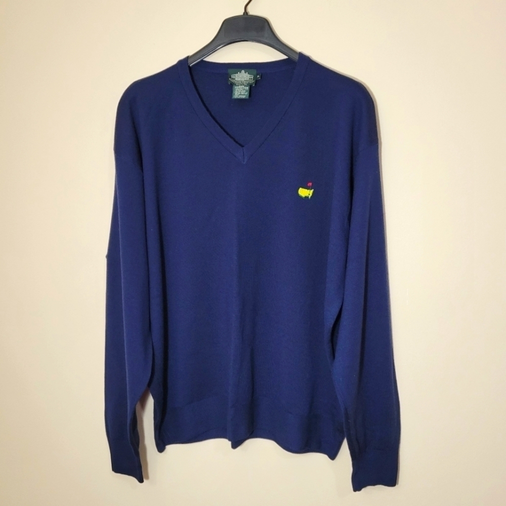 Clubhouse Collection Men's 100% V Neck Merino Wool Sweater Made in Italy Size XL